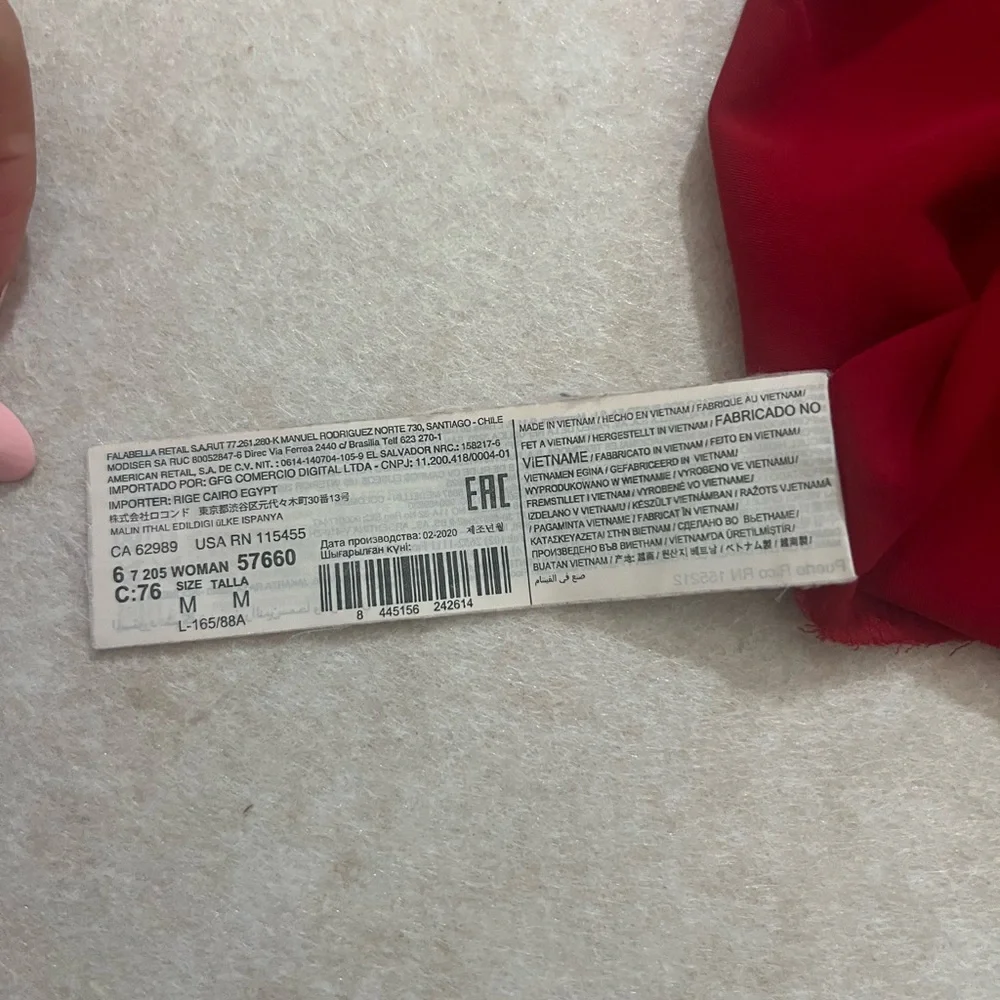 Mango One-Shoulder Ruffle Red Camisole - Picture 7 of 7